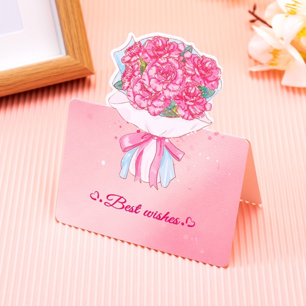 Floral Harmony - Carnation - Greeting Card (9.8 x 8.5 cm)